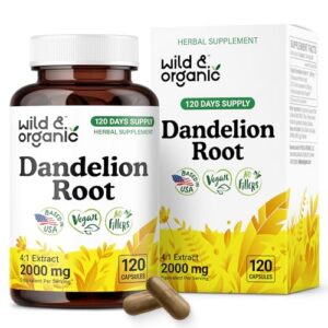 Cápsulas de raíz de diente de león Wild & Organic