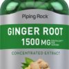 Cápsulas de raíz de jengibre Piping Rock 180 unidades