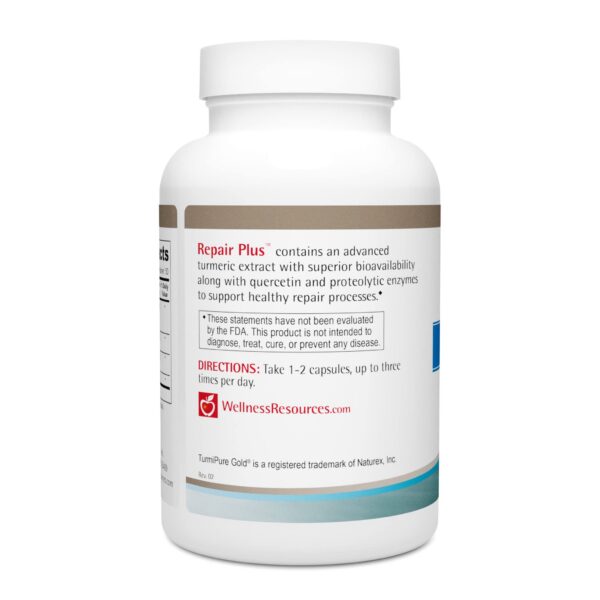 Cápsulas Repair Plus TurmiPure Gold para recuperación y salud