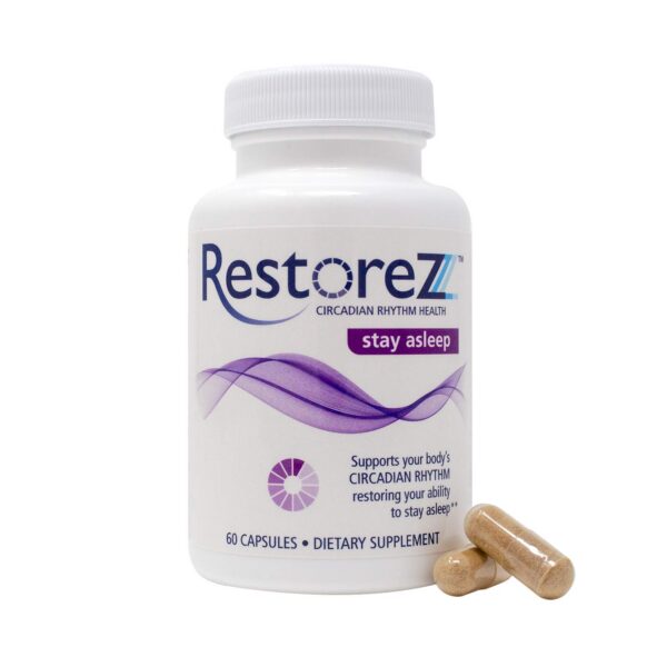 Cápsulas RestoreZ para mantener sueño reparador y balance circadiano