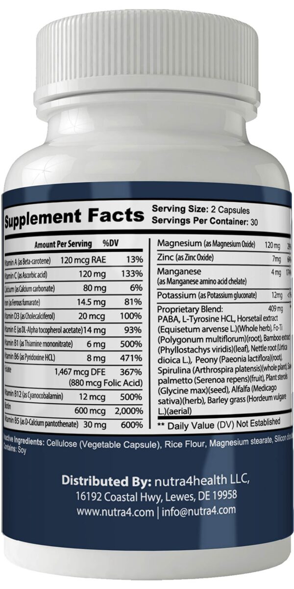 Cápsulas Revifol para crecimiento sano cabello piel y uñas