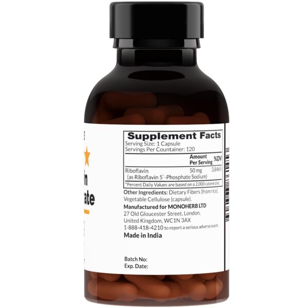 Cápsulas riboflavina 5-fosfato para salud visual y piel