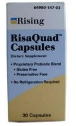 Cápsulas Risaquad suplemento probiótico Rising