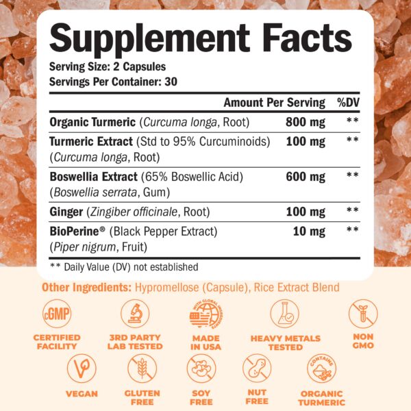 Version 1.0.0 Cápsulas para salud articular y digestiva de cúrcuma y boswellia