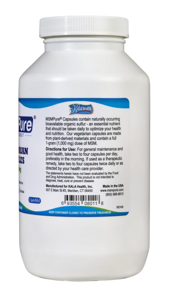 Cápsulas vegetales para salud articular y piel KALA HEALTH MSM