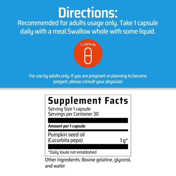 Apoyo a sistema urinario con Curbita aceite de semilla de calabaza