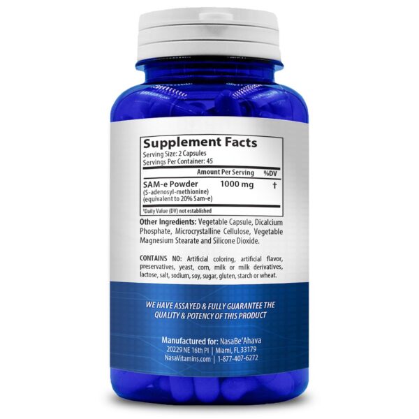 Cápsulas de SAM-e para apoyo de articulaciones y ánimo