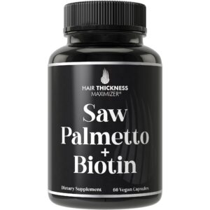Cápsulas de saw palmetto y biotina para cabello saludable