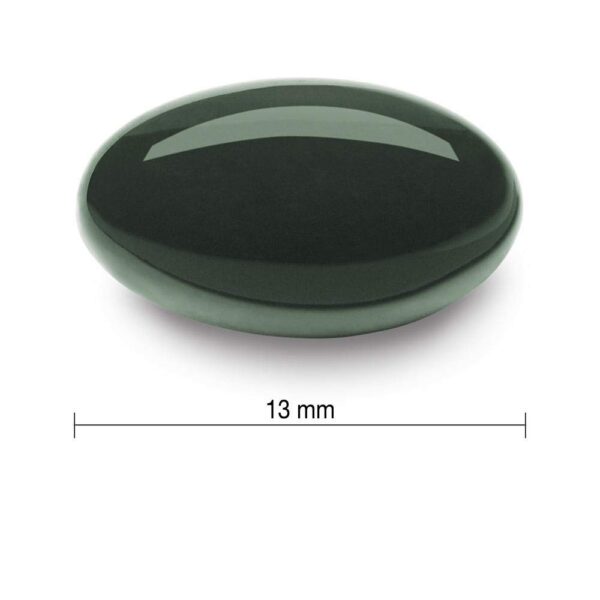 Vista lateral de cápsulas Saw Palmetto para salud prostática