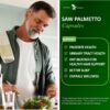 Cápsulas Saw Palmetto sin GMO para bienestar próstata eficacia