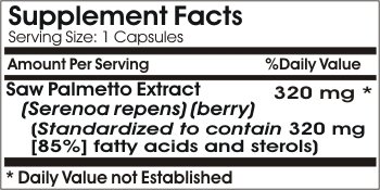 Cápsulas de serenoa repens 320mg sin aditivos Naturetition