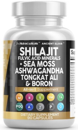 Version 1.0.0 Cápsulas de suplemento de shilajit Clean Nutraceuticals en envase