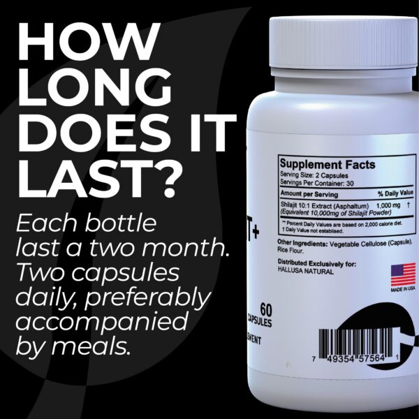 cápsulas shilajit himalaya suplemento energía inmunidad 60 pcs