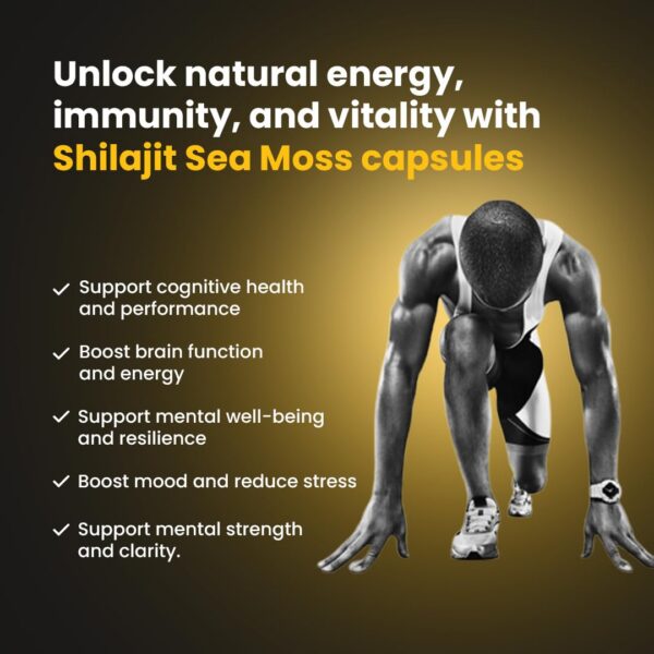 Cápsulas de Shilajit con musgo marino y ashwagandha Coretribe