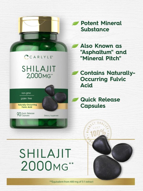 Version 1.0.0 Cápsulas de shilajit a base de resina mineral del Himalaya