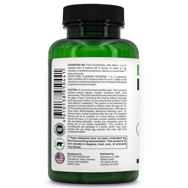 Cápsulas Siberian Green mezcla herbal tradicional siberiana 90