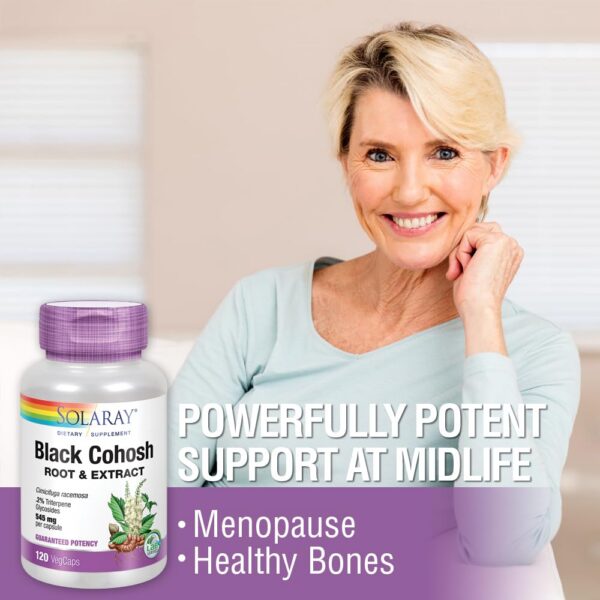 Cápsulas Solaray Cohosh Negro extracto tradicional