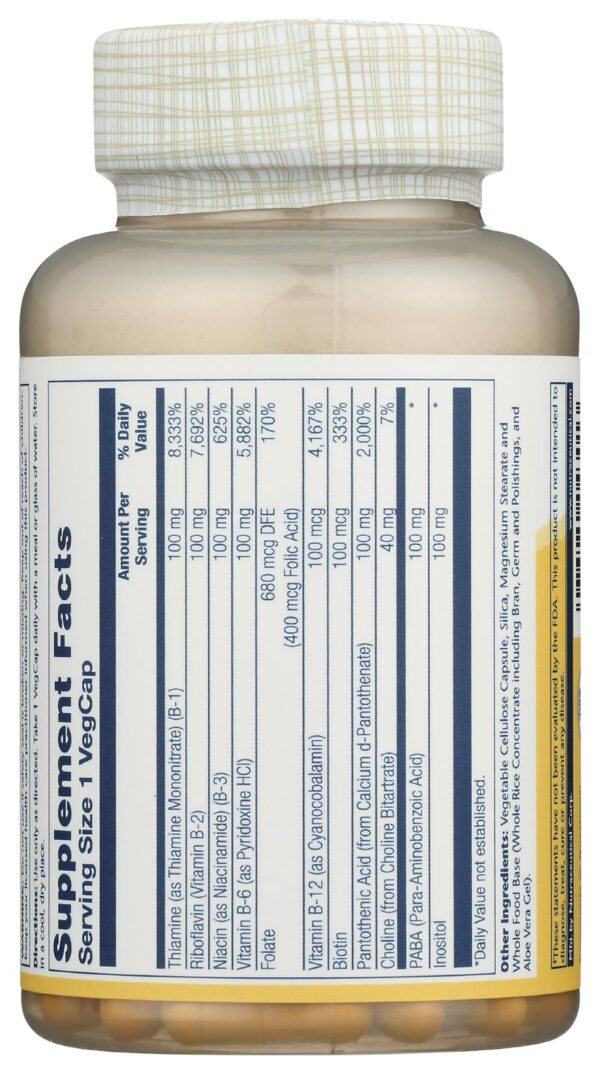 Cápsulas Solaray Complejo B 100 mg suplemento vitaminico