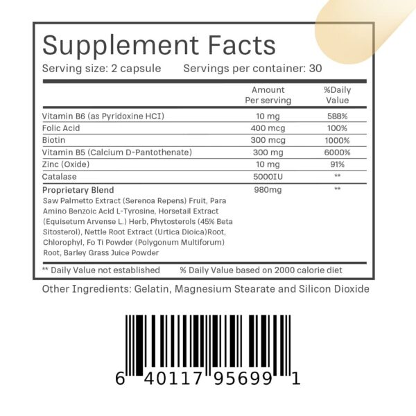 Cápsulas sspjoi para bloqueo DHT y anticania