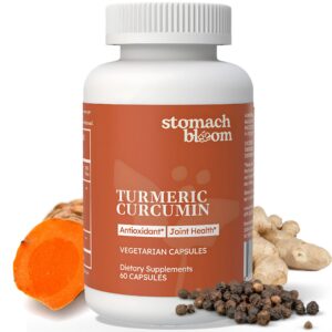 Cápsulas StomachBloom cúrcuma micronizada para salud digestiva y articular