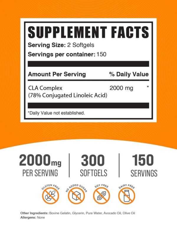Version 1.0.0 Capsulas suaves CLA 2000mg BulkSupplements