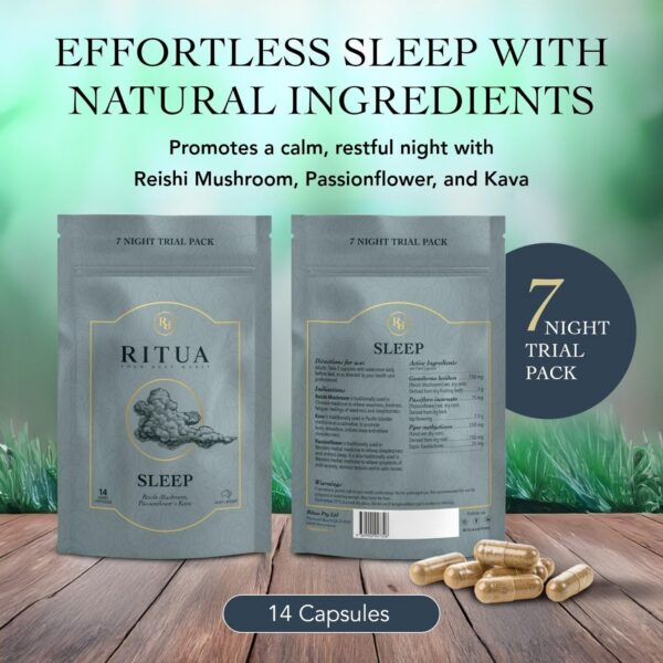 Cápsulas para sueño profundo con reishi y pasiflora