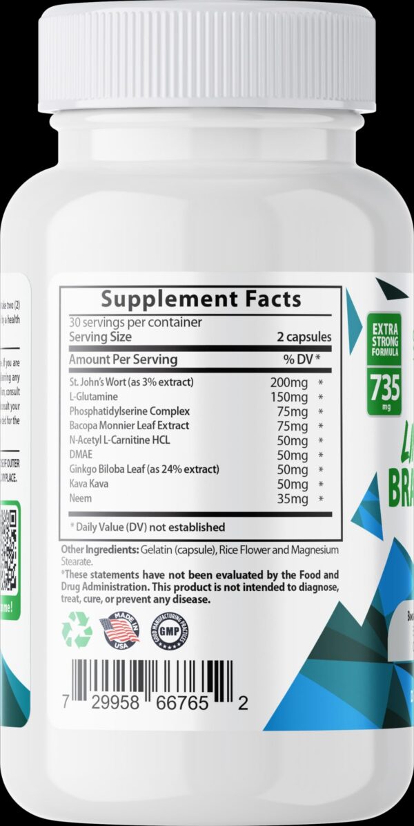 Cápsulas Sundhed Natural Limitless Brain Boost vista superior