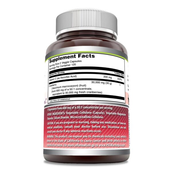 Cápsulas super fuertes Amazing Formulas con vitamina C y concentrado arándano