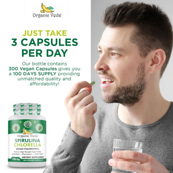 Cápsulas orgánicas con superalimentos verdes para energía y bienestar