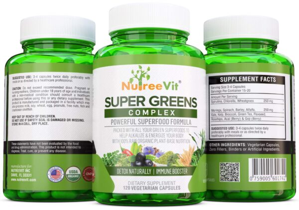 Version 1.0.0 Cápsulas de SuperGreens NutreeVit con superalimentos