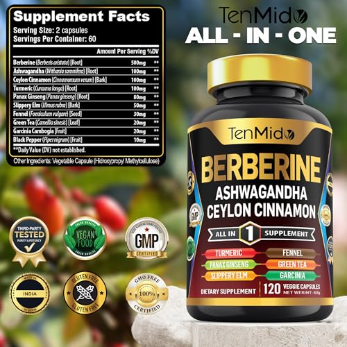Version 1.0.0 Cápsulas suplementarias Tenmido Berberina 10 en 1