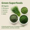 Cápsulas suplemento algas verdes espirulina y chlorella orgánico
