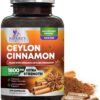 Cápsulas suplemento de canela orgánica de Ceilán 1800mg paquete 120