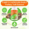 Cápsulas suplemento cola de pavo para energía y salud inmune