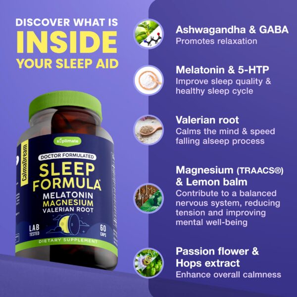 Version 1.0.0 Cápsulas suplemento para dormir con Ashwagandha y 5HTP