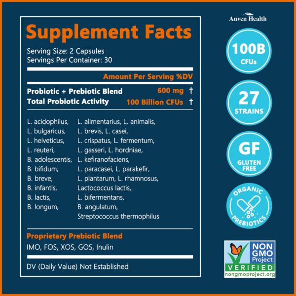 Cápsulas suplemento espermidina y probióticos Anven Health