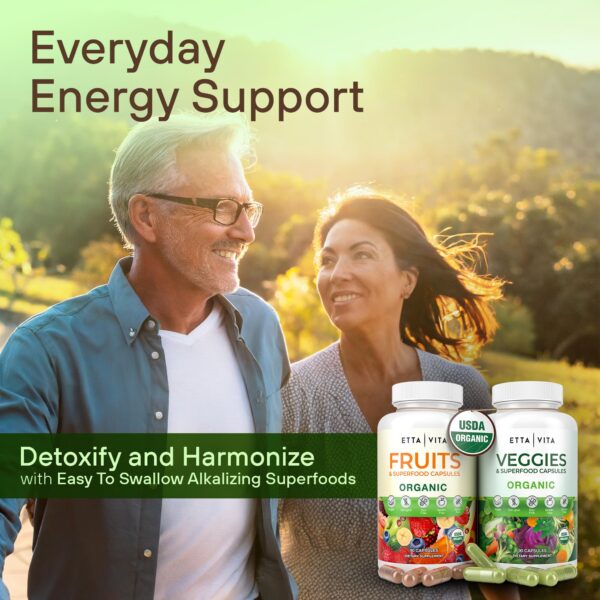 Capsulas suplemento Etta Vita frutas y verduras orgánico