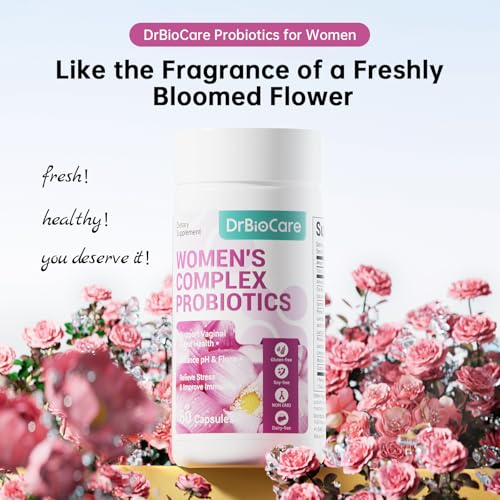 Cápsulas de suplemento femenino DrBioCare con probióticos y arándano