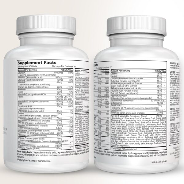 Version 1.0.0 Cápsulas suplemento frutas vegetales Daily Defense para energía