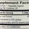 Cápsulas de suplemento Ginkgo Biloba Progressive Labs