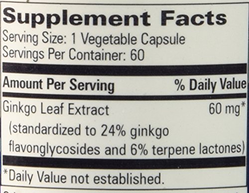 Cápsulas de suplemento Ginkgo Biloba Progressive Labs