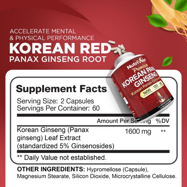 Version 1.0.0 Cápsulas suplemento Ginseng rojo Nutrivein