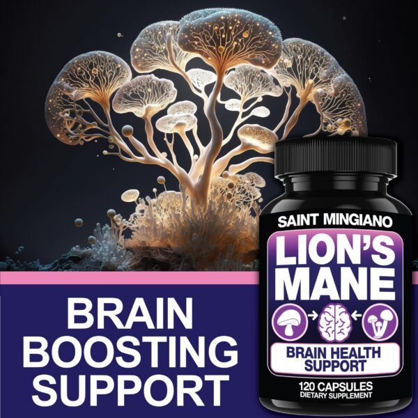 Cápsulas suplemento hongos melena de león saint mingiano