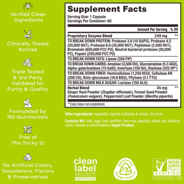 Cápsulas suplemento HUM Flatter Me para digestión y bloat