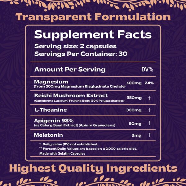 Cápsulas suplemento magnesio glicinato y taurato Local Nutrition