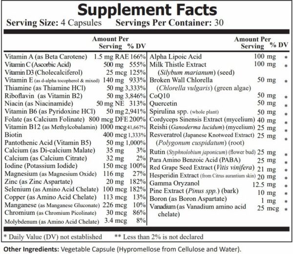 Version 1.0.0 Cápsulas de suplemento multivitamínico R-Garden Multi-Vitamin Plus