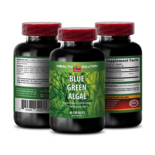 Cápsulas de suplemento natural algas azul-verde Klamath 500mg