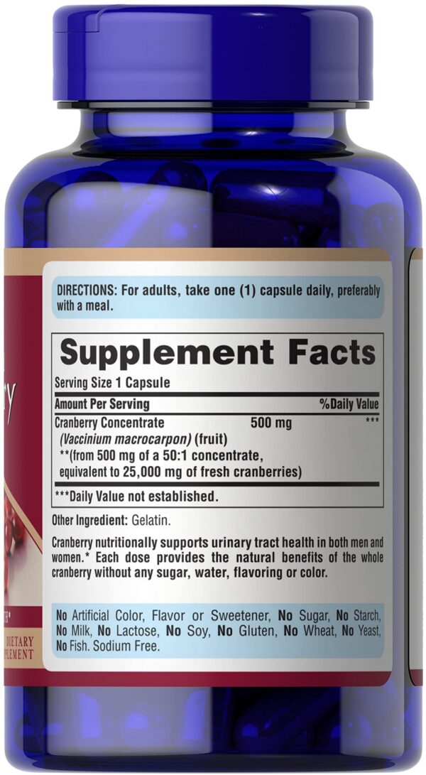 Cápsulas suplemento natural de arándano para salud urinaria