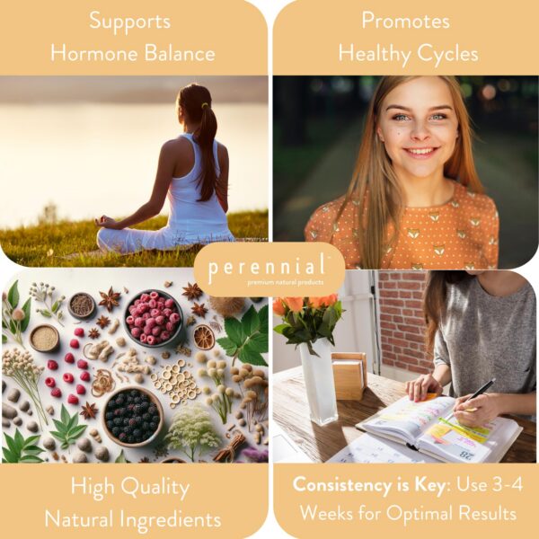 Cápsulas de suplemento natural para ciclo menstrual femenino