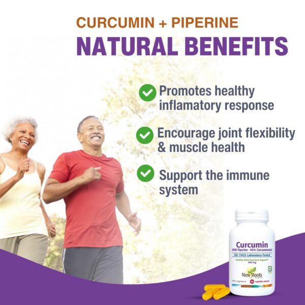 Cápsulas suplementarias New Roots cúrcuma y pimienta negra